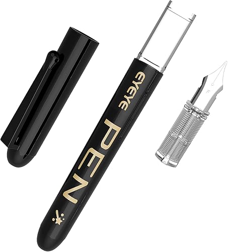 Vista 34 de EYEYE Bolígrafos estilográficos desechables de punta fina, paquete de 8 bolígrafos negros para escribir, punta de acero inoxidable, escritura suave