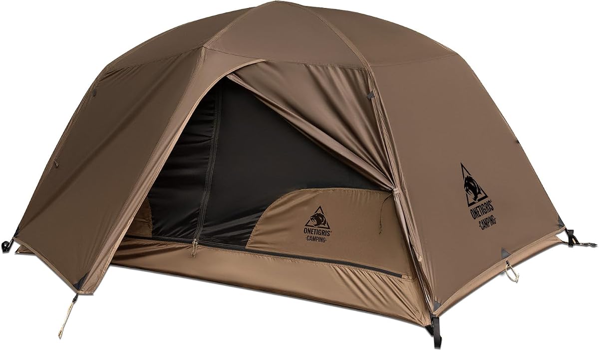 COSMITTO Tienda de campaña para mochileros para 2 personas, tienda de campaña independiente, ligera, impermeable, para 3 estaciones, para senderismo al aire libre, montañismo