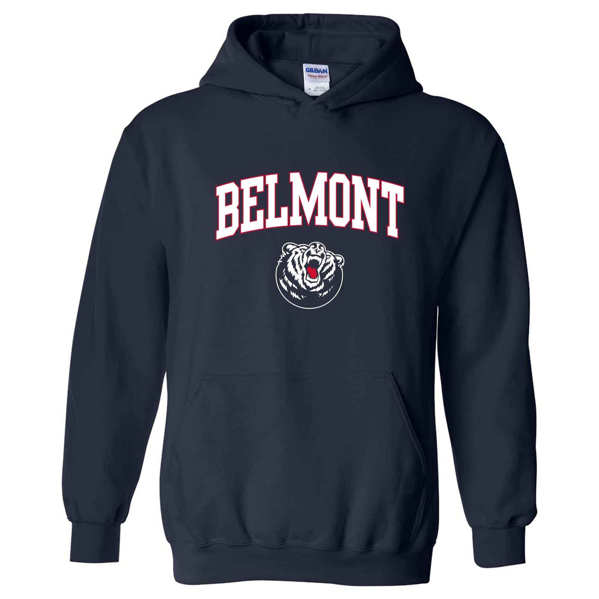 NCAA Officially Licensed College - University Team Color Arch Logo Hoodie, Belmont University Bruins Navy, XXL โ image 1