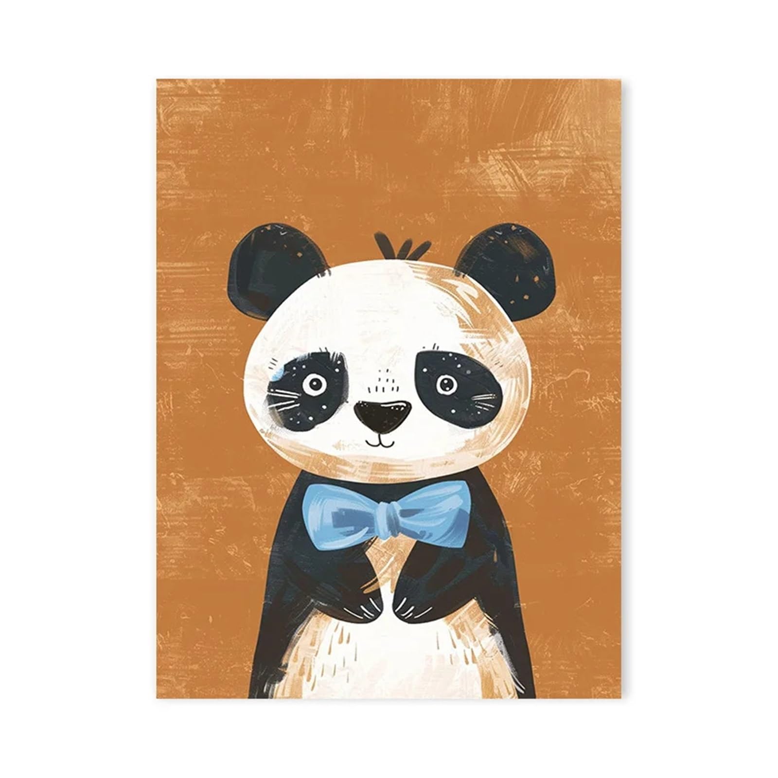 Graiting 1pc Cute Cartoon Giraffe Lion Panda Poster Kindergarten Into The Classroom Field Nursery Room Canvas Wall Art(08,20x25cm No Frame)