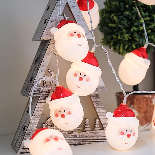 Miniatura 3 de Guirnalda de luces de Papá Noel de Navidad, 4.9 ft, 10 luces LED decorativas, decoración de árbol de Navidad, Año Nuevo, vacaciones, boda, interior
