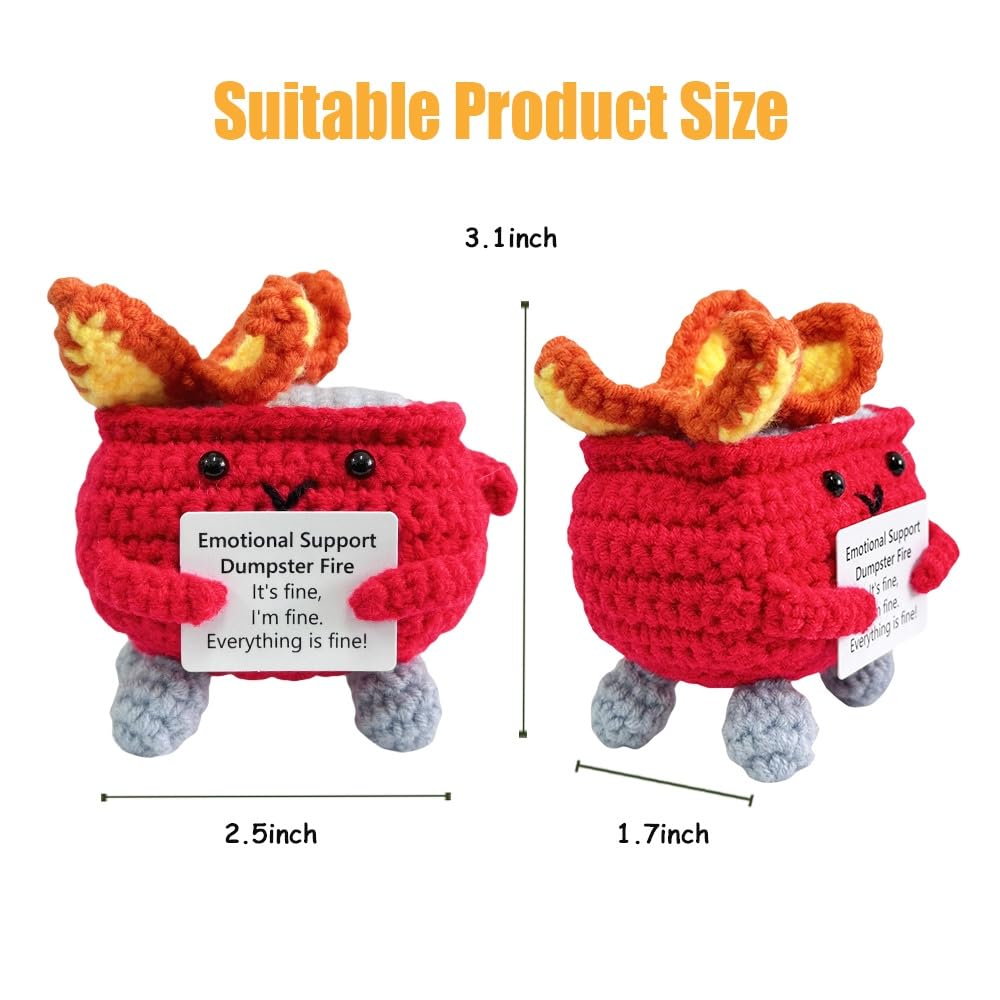 Amazon.com: RovyFota Emotional Support Crochet Dumpster Fire with