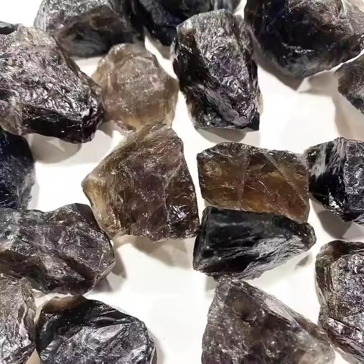 Rough Brown Crystal Smoky Quartz Stone 5pc