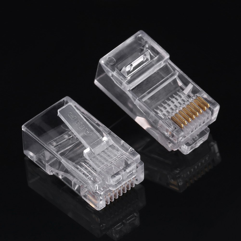 Moduli RJ45 Kit Completo 10 Pezzi Rete Ethernet Cat5e - Con Piastre, Scatole E Moduli RJ-45 Kit 10 Pezzi
