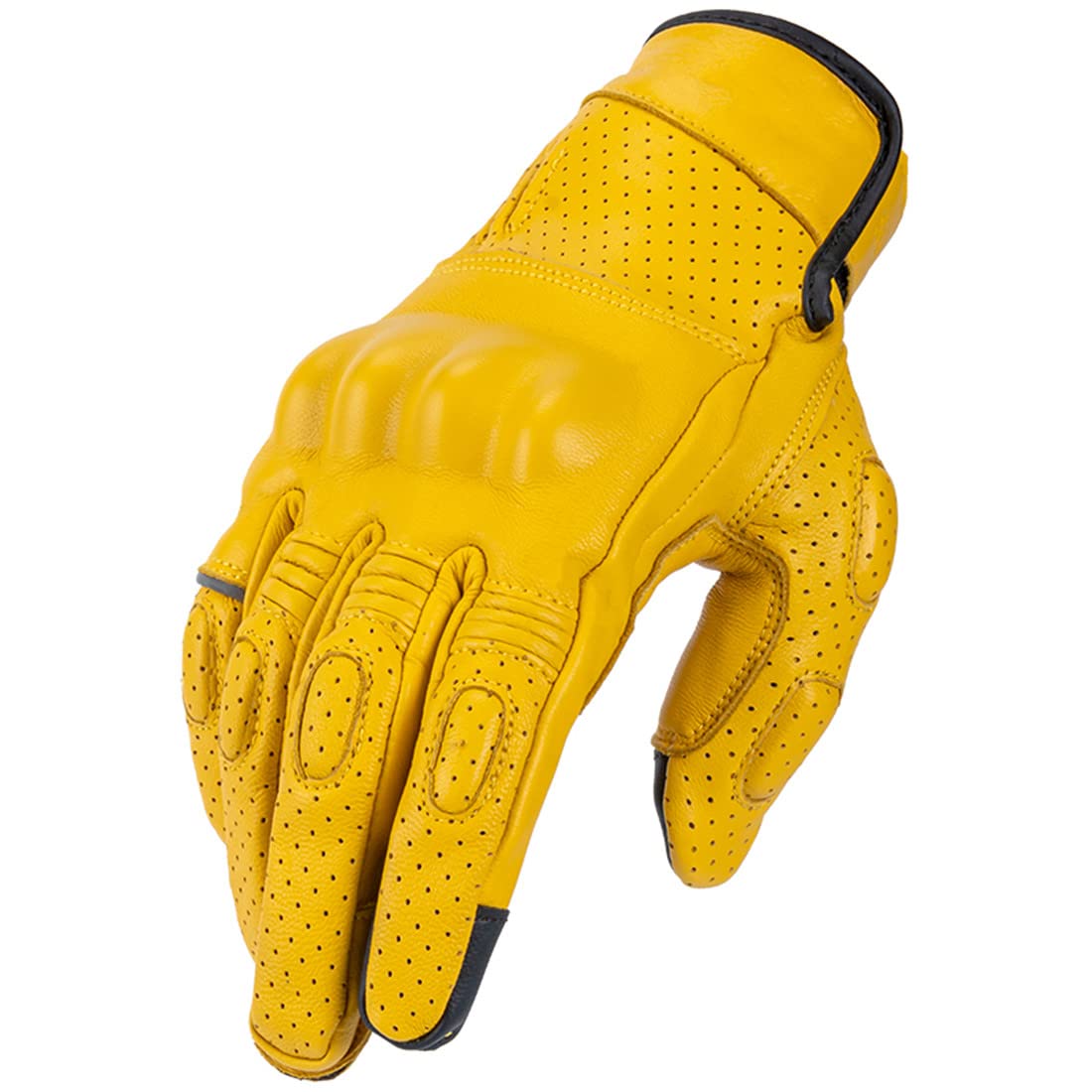 VCOROS VG20 Genuine Leather Touchscreen Motorcycle Gloves Adult Road Racing Cruiser Biker ATV Powersport Gloves with Joint Protect