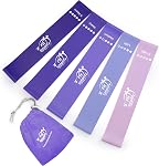 Fit Simplify Bandes d'exercice en boucle de résistance avec guide d'instruction et sac de transport, ensemble de 5