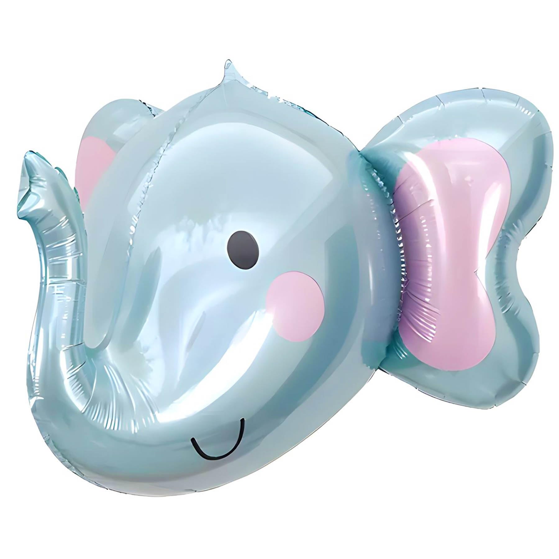 Blue Elephant Foil Balloon, Large Size Approx. 58 x 51 cm, Perfect for Children's Birthday, Baby Shower, Animal Party, Decoration, Gift, Surprise, Toy,