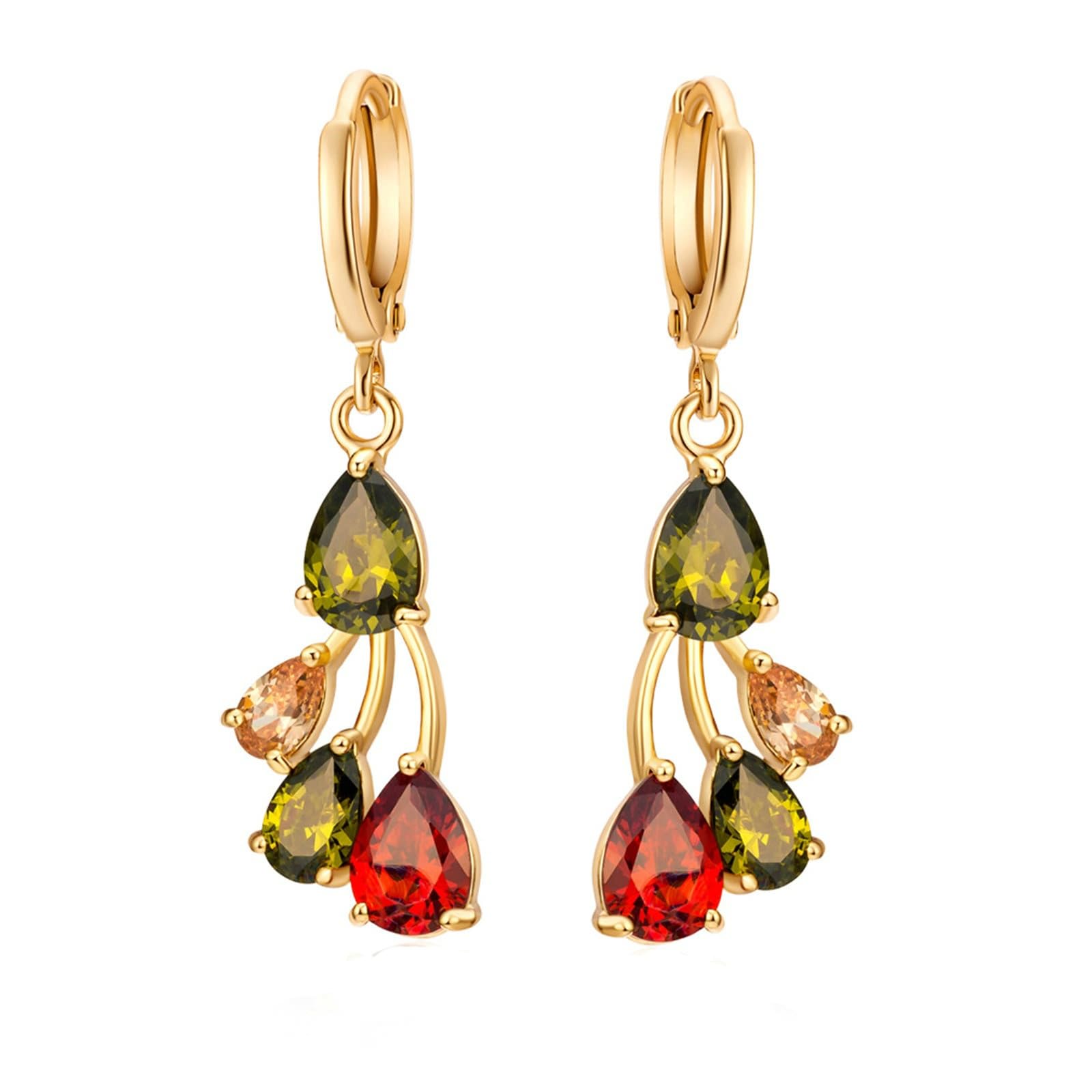 Pendientes Boda Mujer Oro 14 Kilates Moissanita Blanca Lágrima Joyería Pendientes Largos