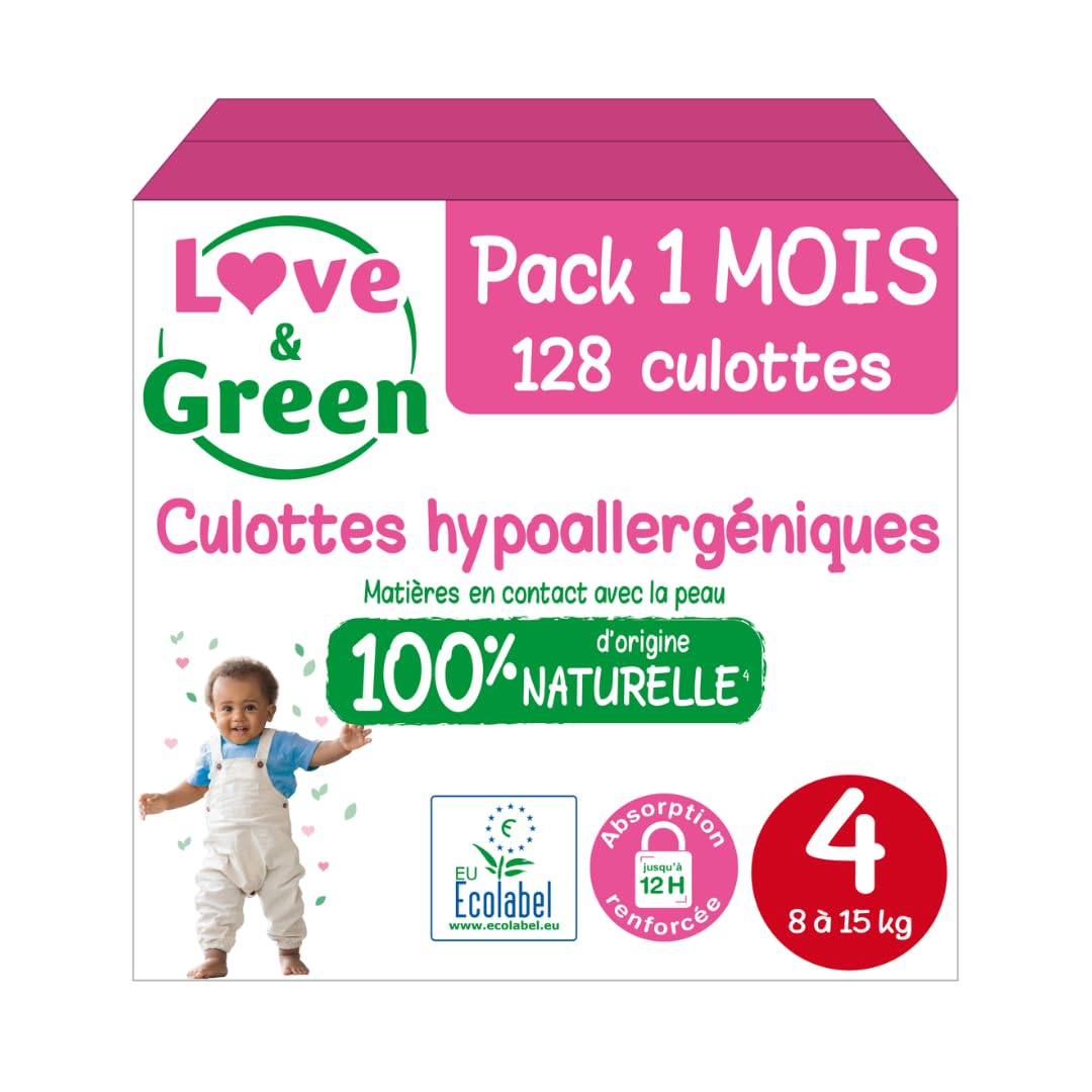 Love & Green Hipoalergiczne i ekologiczne majtki T4 x 32