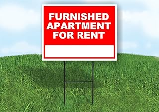 Furnished apartment for rent-2 Write On Me Red 18x24 in Single Sided Yard Road Sign w/Stand