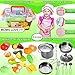 FUNERICA Toddler Kitchen Accessories Playset with Cutting Food Vegetables and Stainless-Steel Play Pots - Pretend Kids Cooking Utensils - Apron & Chef Hat - Toy Knife & Cutting Board for Girls & Boys
