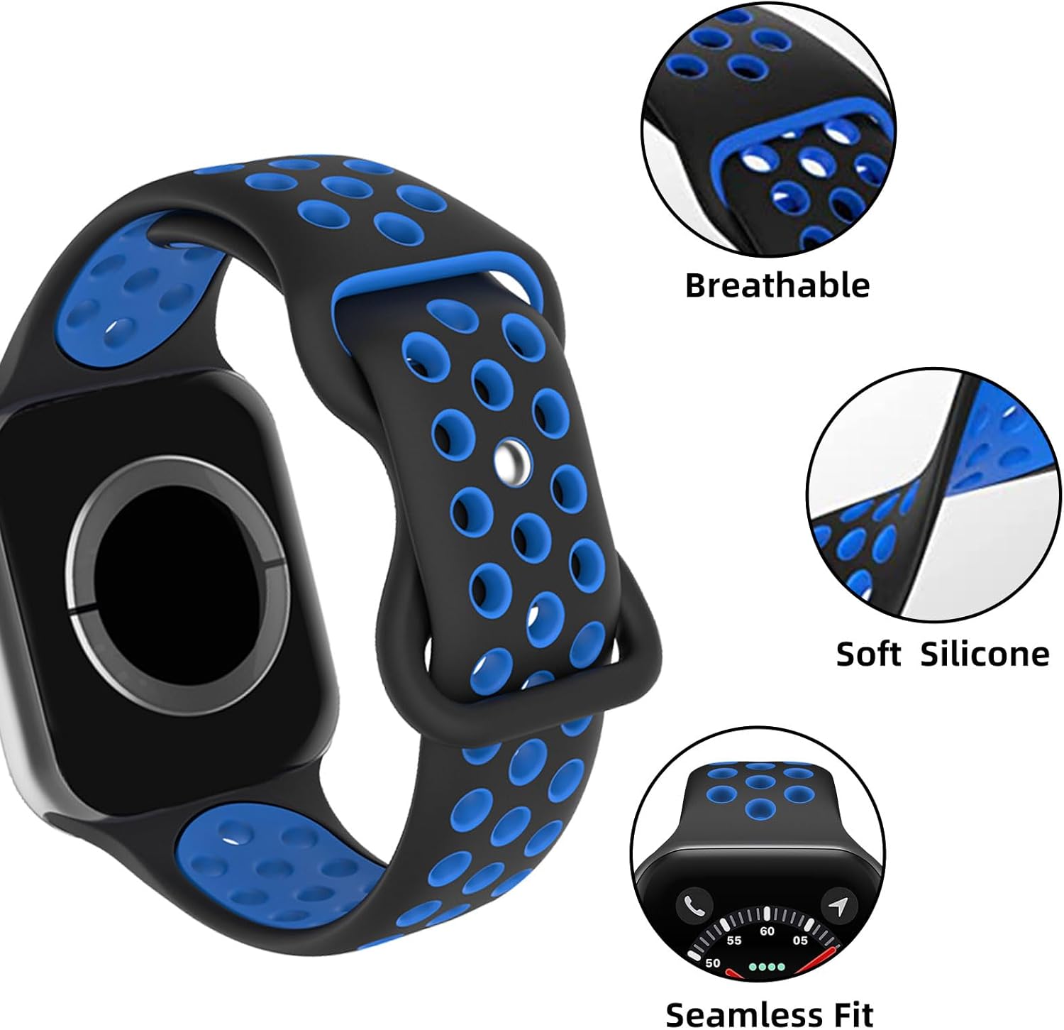 Compatible with Watch Band 40mm 38mm 41mm 42mm 44mm 45mm 49mm Men Women,Breathable Sport Replacement Strap for iWatch Ultra Series 8 7 6 5 4 3 2 1 SE,12Pack