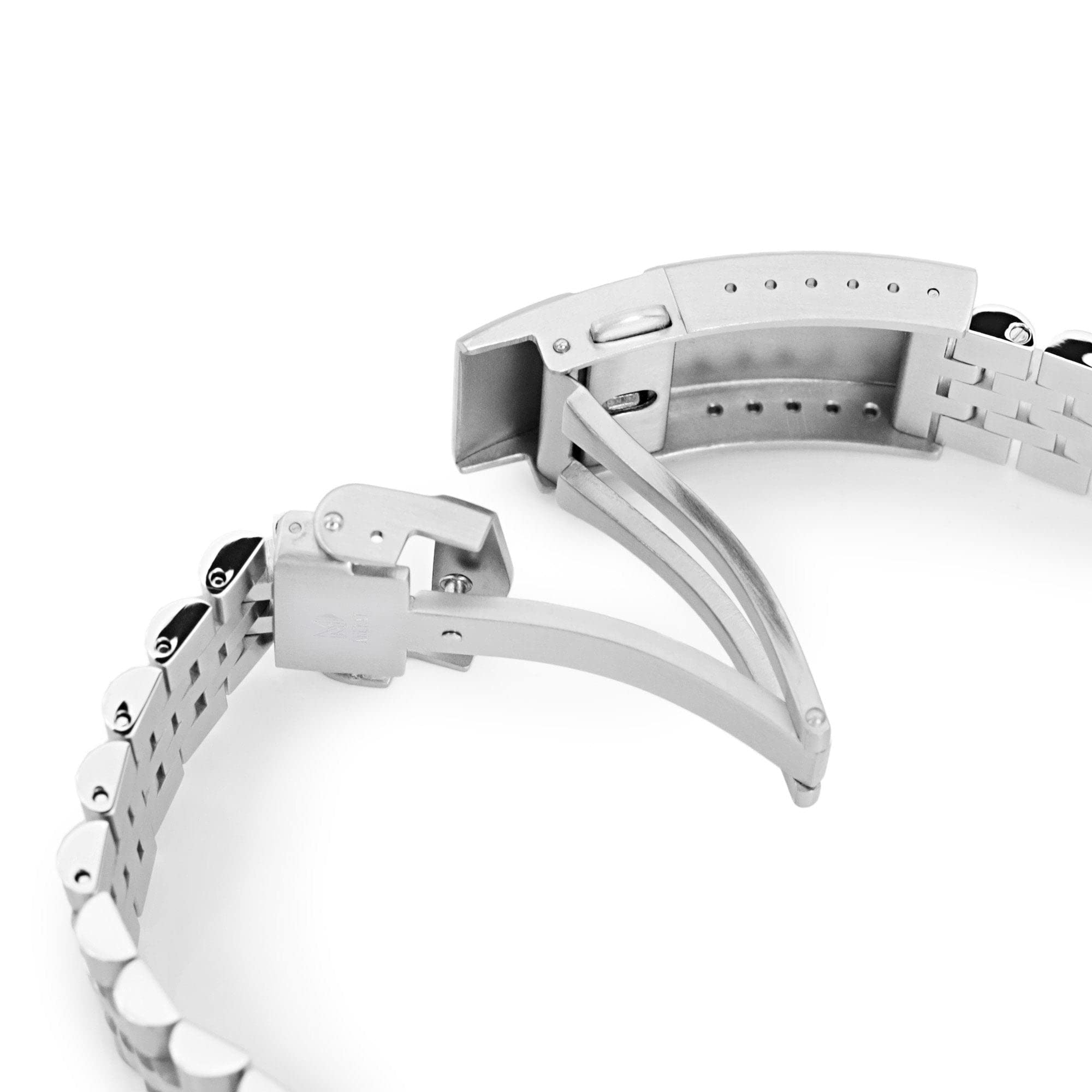 MiLTAT Bracelet de montre en métal 20 mm Super-JUB-II compatible avec Seiko Alpinist SARB017