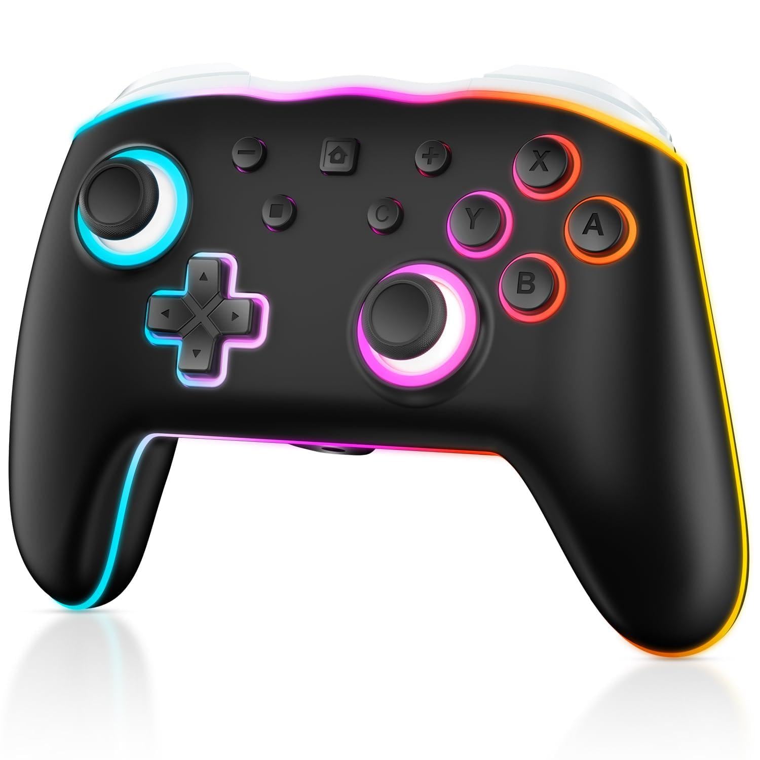 Dinosoo Switch 2 Controller with C Button, One Click Wake-up, 9-Axis Gyro, Remap Function, Built-in 3.5mm Audio Jack, Compatible with Nintendo Switch 2/OLED/Lite and PC