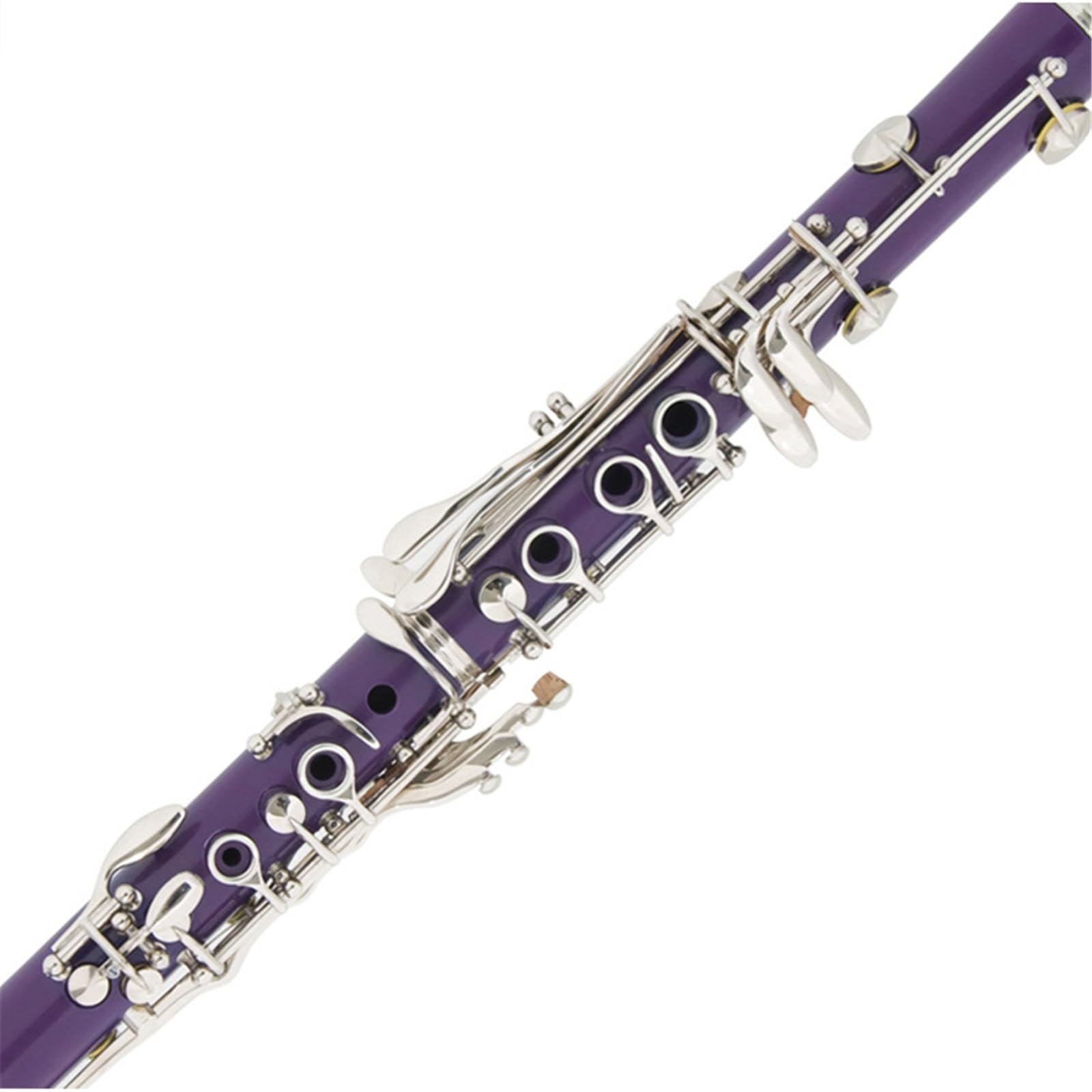 Clarinete morado instrumento de nivel de rendimiento