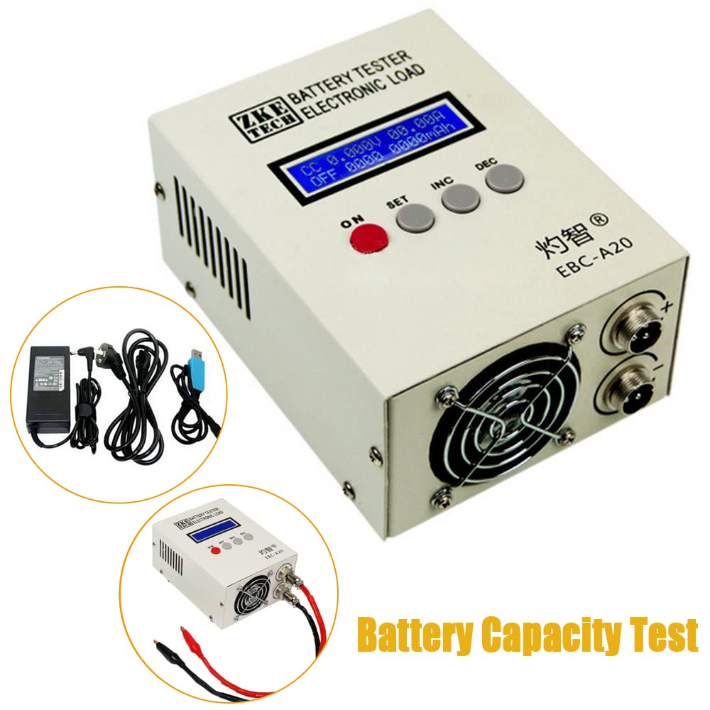 EBC-A20 - Tester di capacità della batteria Li-Po, 5 A, carica 20 A, 85 W, multifunzione con display LCD, tensione/corrente/capacità/tempo/consumo energetico