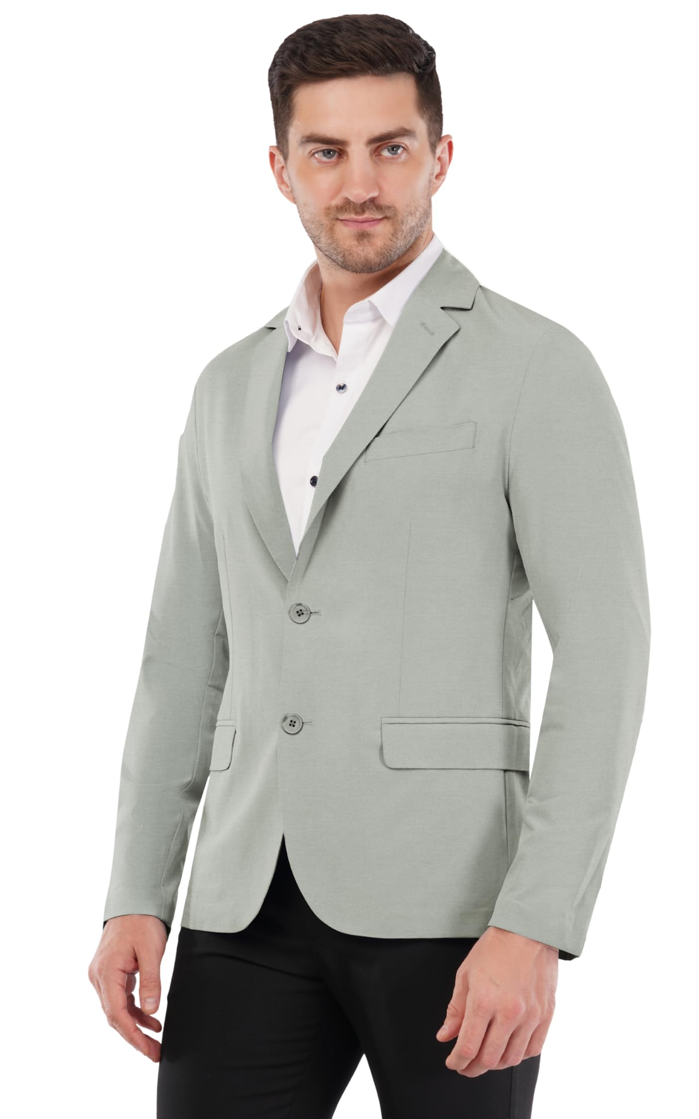 Men's 4-Way Stretchable Summer Blazer | Breathable Unlined Knitted Coat | Feels Like a Comfortable Overshirt | Modern Slim Fit | Everyday Essential for Smart Casual & Office Wear