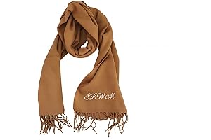 Embroidered Personalized Scarf Embroidery Custom Monogrammed Gifts for Her