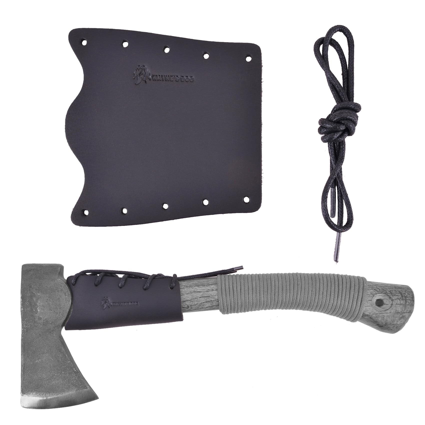 Leather Axe Handle Protection Covers, Axe Handle Collar Protector (Black #02)