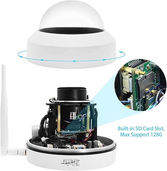 Telecamera IP 5MP WiFi PTZ Telecamera Dome di sicurezza4x zoom otticoIR Night Vesion Smart 265 ONVIF2 4 Telecamera impermeabile IP66 domestica e esterna slot per scheda SD incorporato