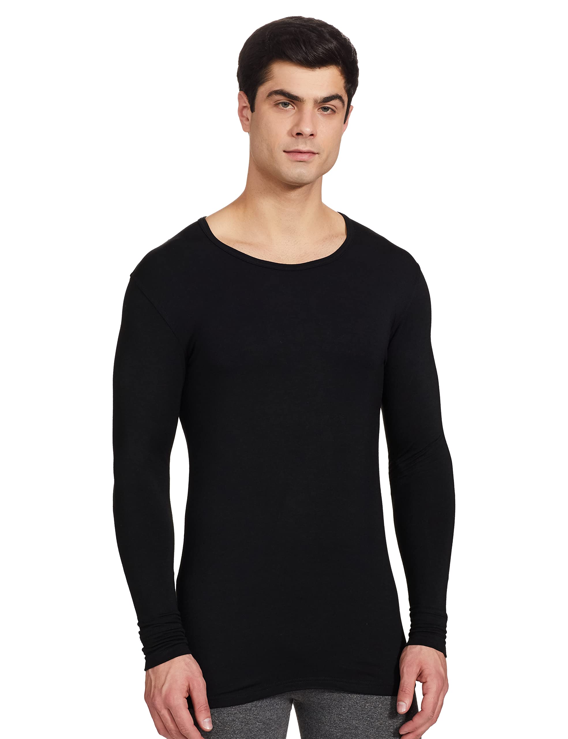 Fruit of the LoomSoft Cotton Blend Long Sleeve Thermal Top for Men | Comfortable Fit | Black Pack of 1