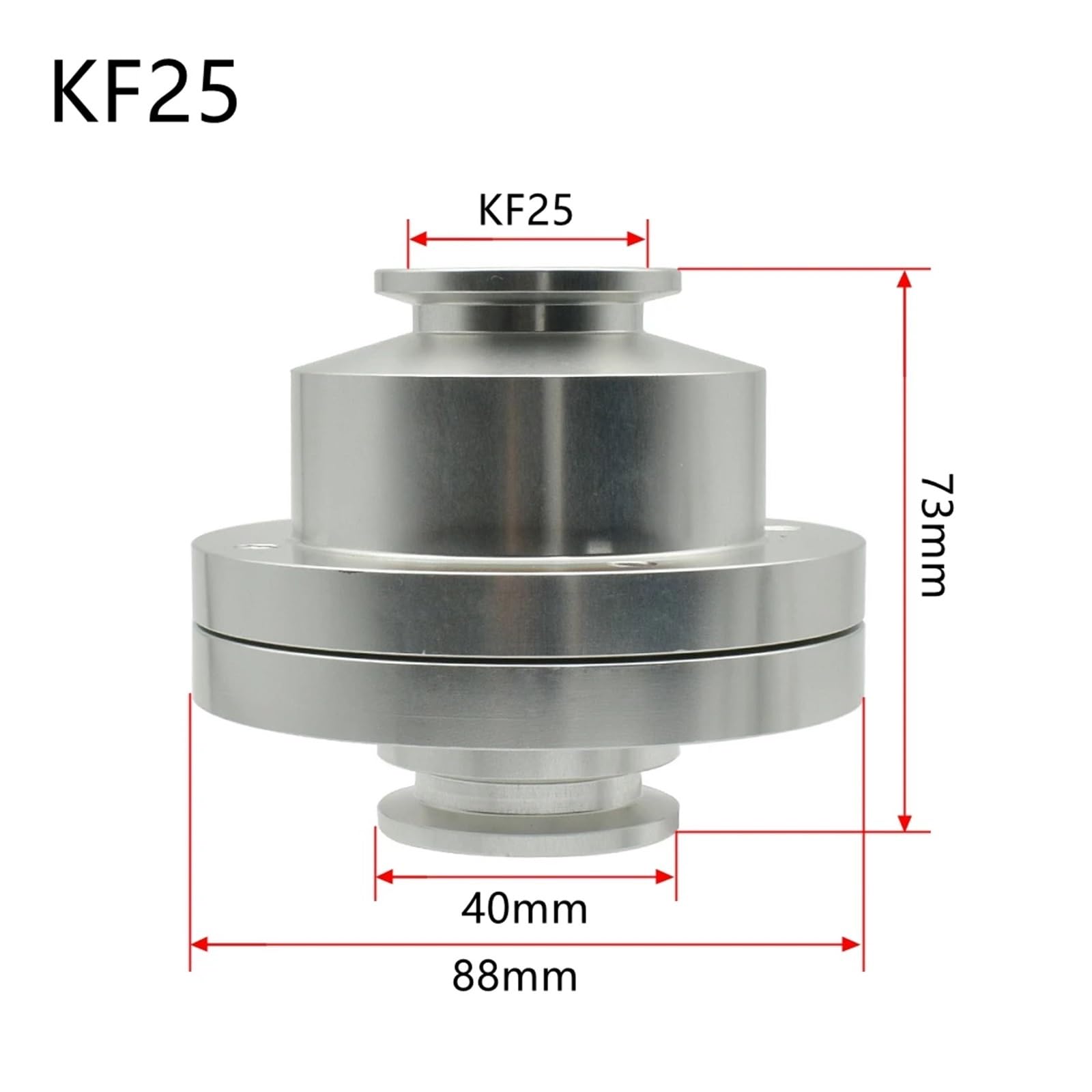Válvula de elevación de retención en línea unidireccional KF25 KF40 de aleación de aluminio for sistemas de vacío(KF25)