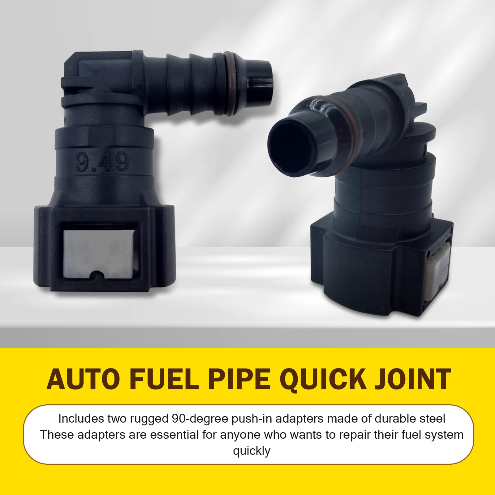 9.49mm 9.49 ID8 10x8 180 For Degree Fuel Line Quick Connector Fuel Pipe Joint 2P