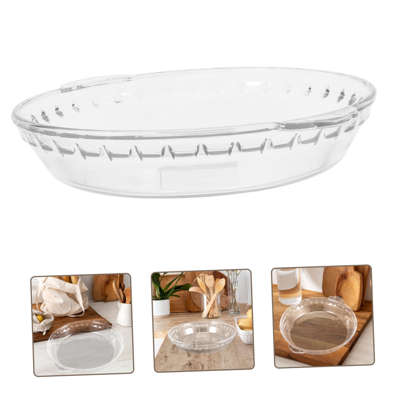 Couvercle Micro-ondes en Verre Trempé 10 Transparent Double Poignée, pour Cuisson Vapeur et Protection les Éclaboussures