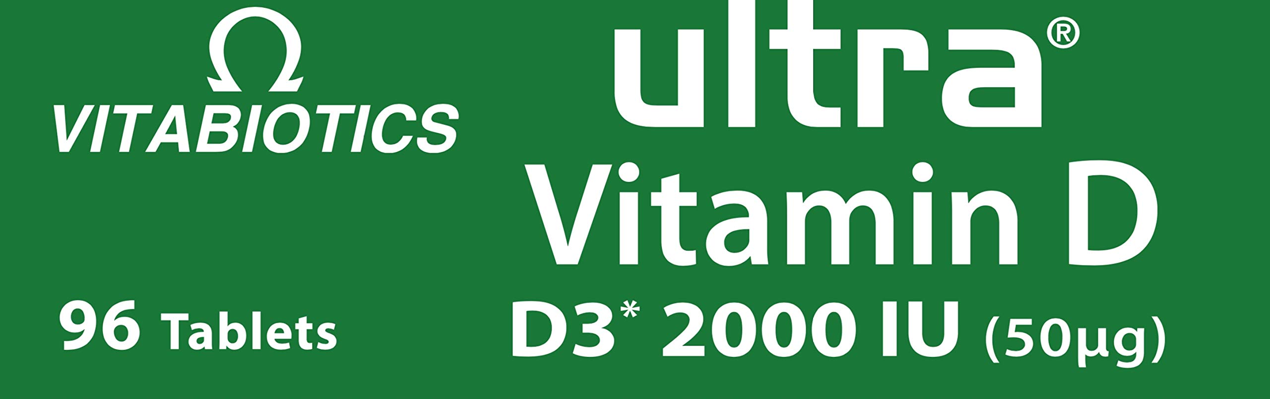 Buy Vitabiotics Ultra Vitamin D 2000 IU Extra Strength Tablets (96