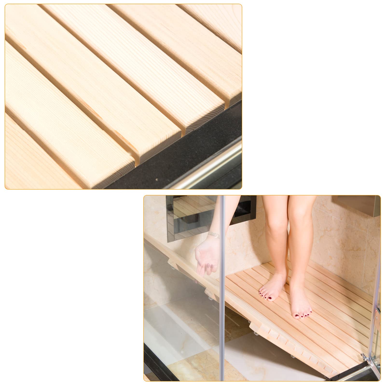 Pedana Doccia in Legno,Pedana per Doccia,Pedana in Legno,Tappetino Doccia Moderno di Lusso,Tappetino per Doccia Naturale,Ecologico Premium,Spa o Uso Esterno (50x30cm/20x11.8in)