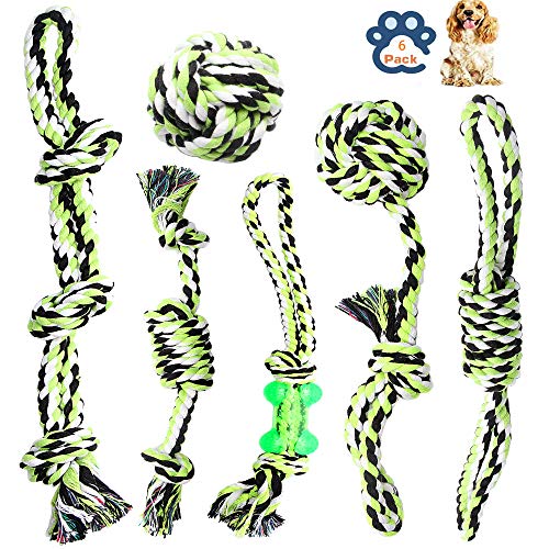 Dog Rope Toys for Aggressive Chewers Durable Tough for Small to Large Dog Chew Toys - Indestructible Small Dog & Puppy Teething Toys Prevents Boredom and Relieves Stress Set of 6