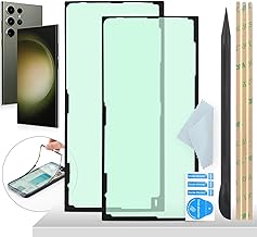 Battery Cover 6.8 Inches, Waterproof Adhesive Film for Samsung Galaxy S23 Ultra 5G SM-S918B SM-S918U Battery Cover Adhesive Gasket (2 Units) + Lever + Rubber + Cleaning Cloth