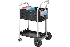 Safco Products Scoot Mail Cart: Ergonomic File Organizer with Swift Mobility