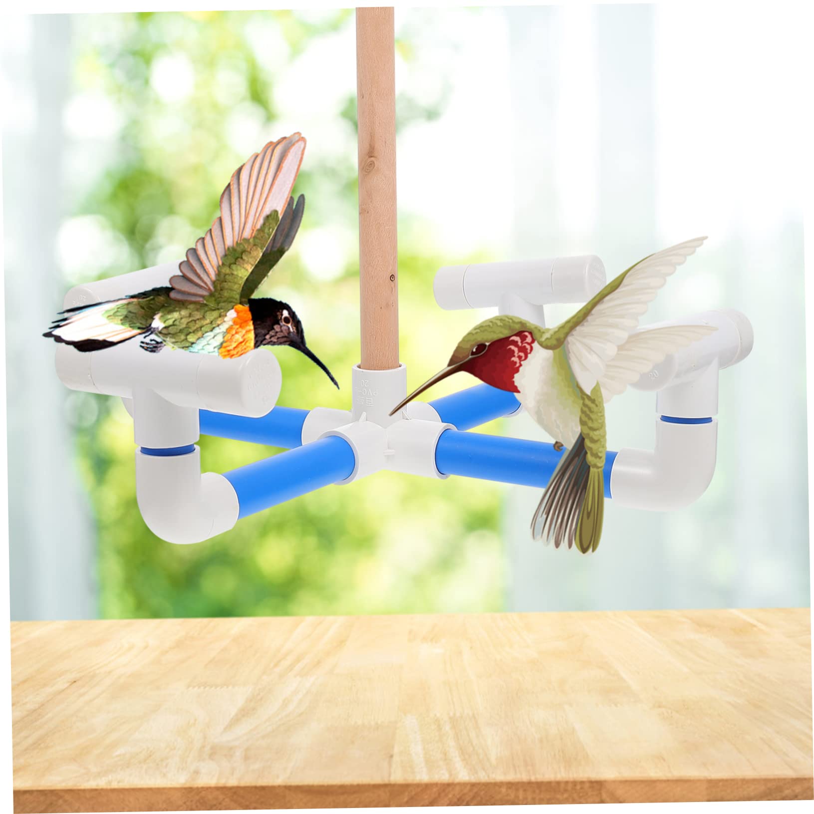 DOITOOL Juguete Giratorio para Pájaros, 1 Pieza de Madera y Plástico | Loro y Ave, Uso en Jaula o Parque, Ayuda al Ejercicio de Trepa, Formato Interactivo