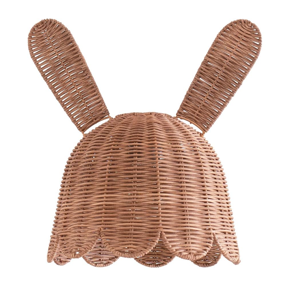 Valuelights Unisex Brown Bella Natural Rattan Bunny Rabbit Easy Fit Ceiling Pendant Lamp Shade In