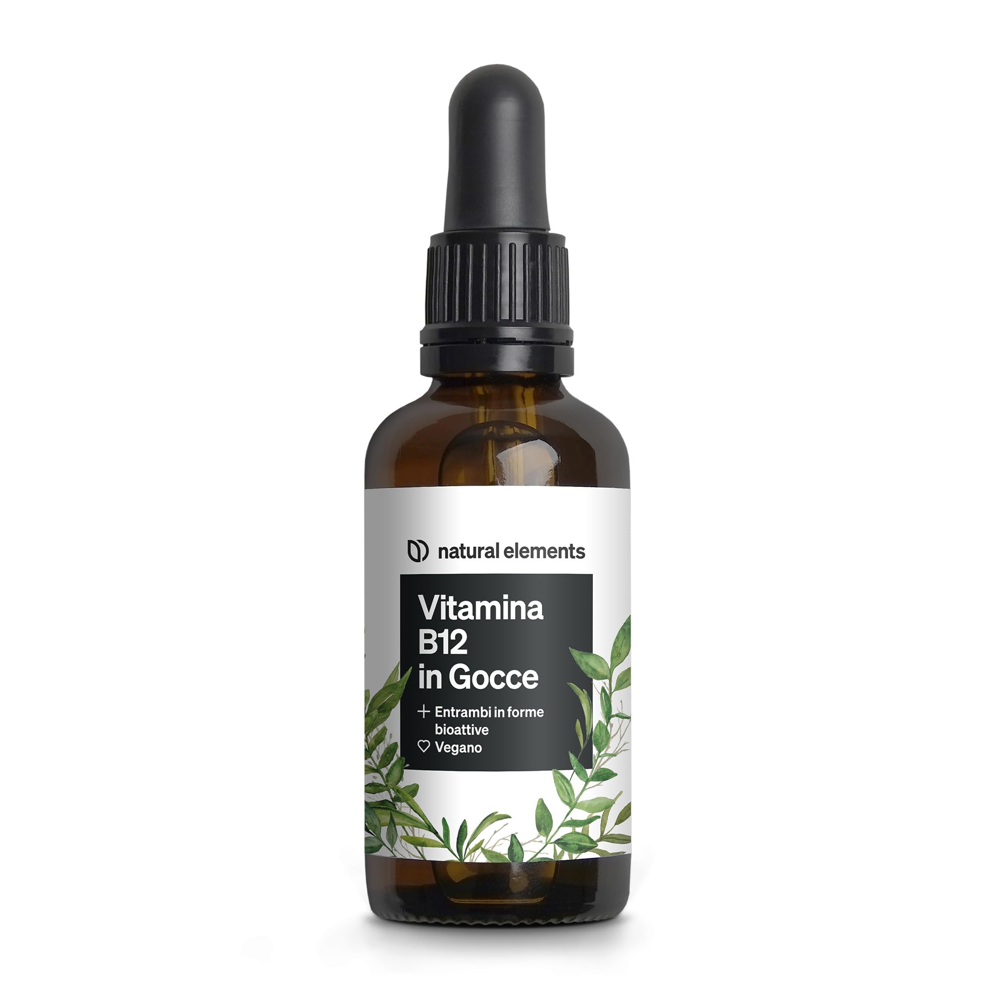 Vitamina B12 in Gocce – 50 ml (900 gocce) – vegano, senza alcool – 2 forme attive (metil- e adenosilcobalamina) – testata accuratamente in laboratorio in Germania