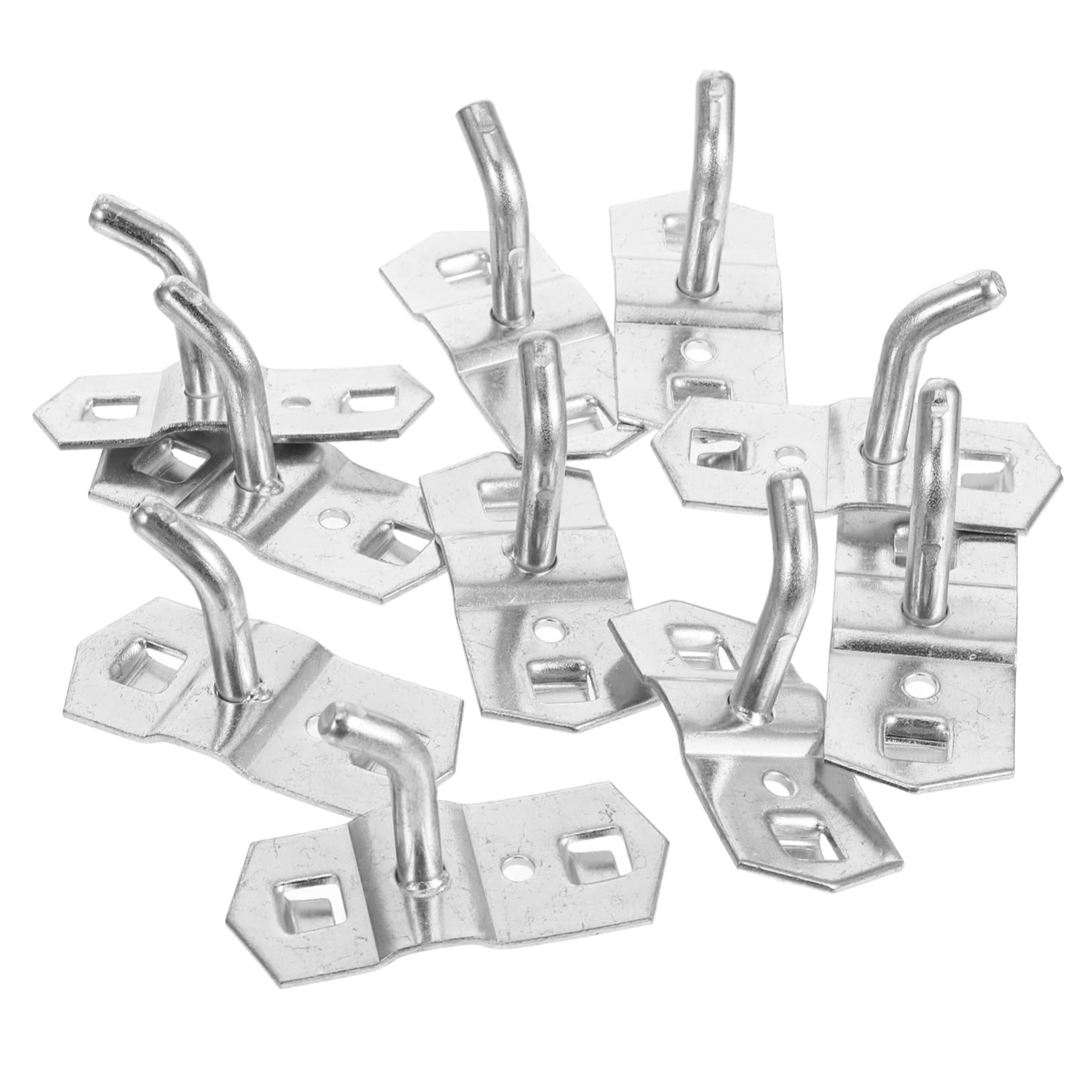 MUCKLILY 10pcs Metal Pegboard Hooks Pegboard Accessories for Organizing Tools Kitchenware and Items Versatile Storage for Workshop and Garage