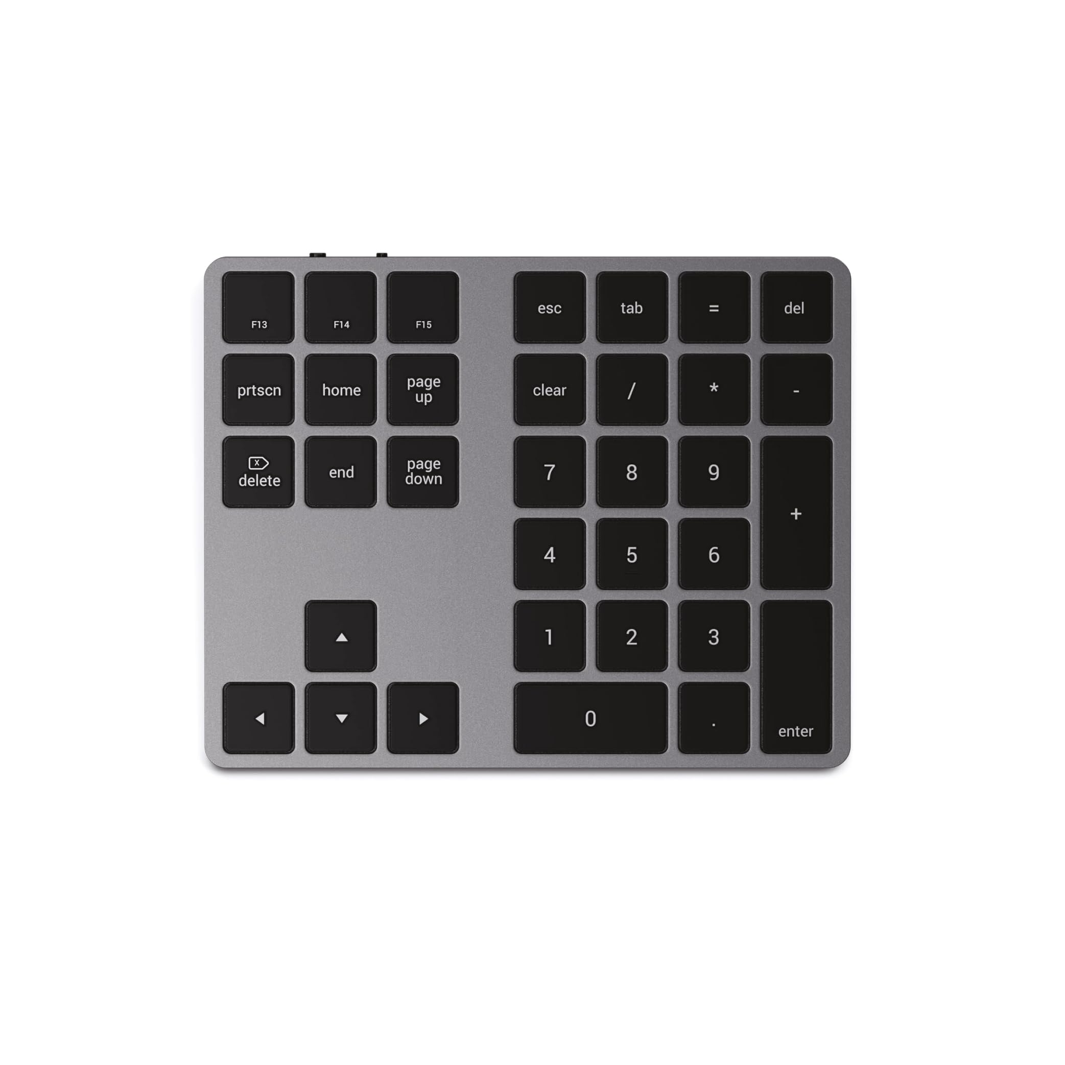 Satechi Tastierino Numerico Wireless Slim, 34 Tasti, Grigio Siderale | Layout US, Bluetooth, in alluminio, ricarica USB-C, per MacBook, PC Windows e iPad