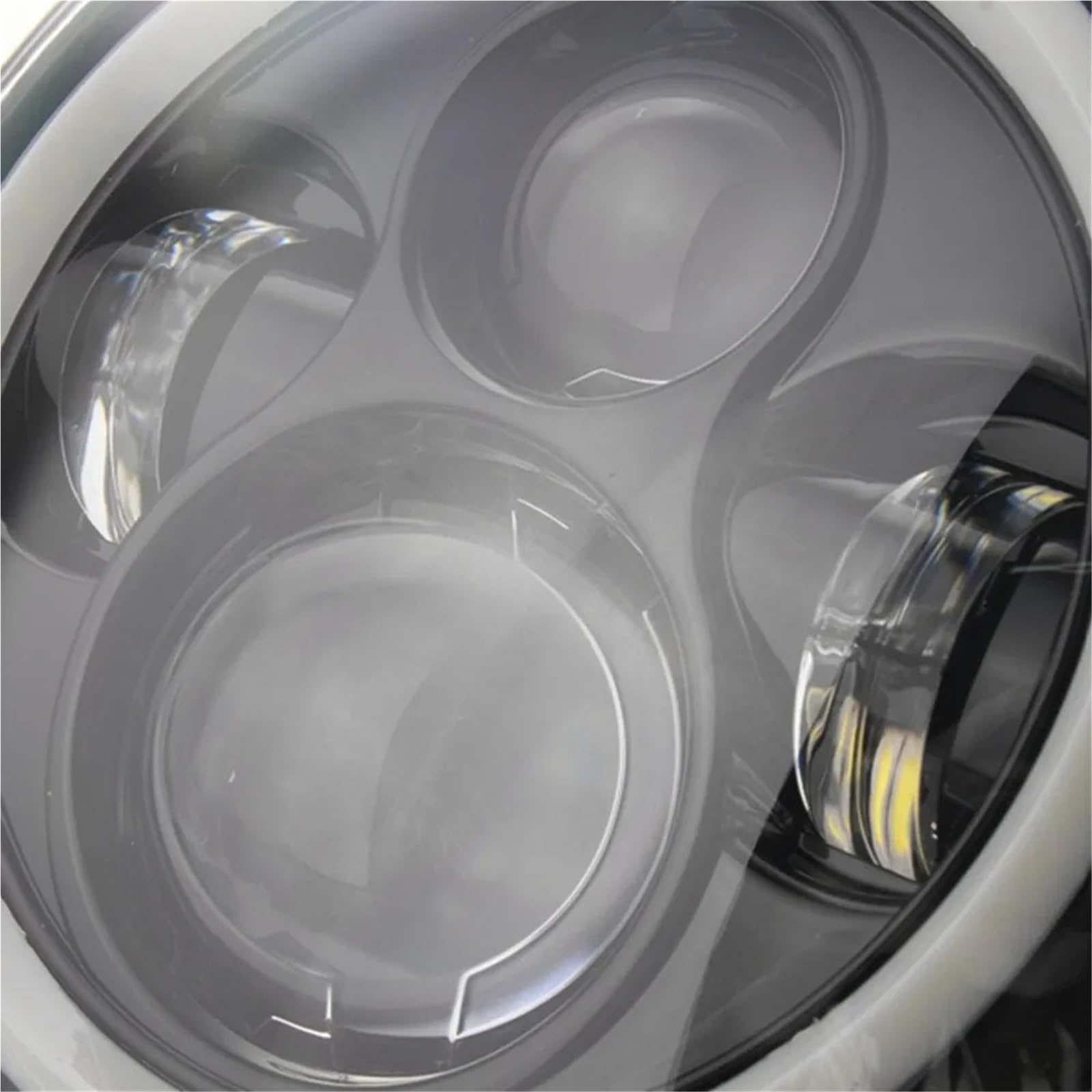 LED Oświetlenie pomocnicze Do Land rovera Defendera 90 110 | Okrągłe reflektory Halo Angel Eyes 7-calowy reflektor LED(2pcs Chrome)
