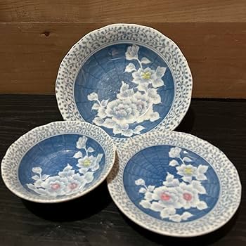 Amazon | 有田焼 専山窯 特撰陶器 和食器 お皿 水仙 昭和レトロ