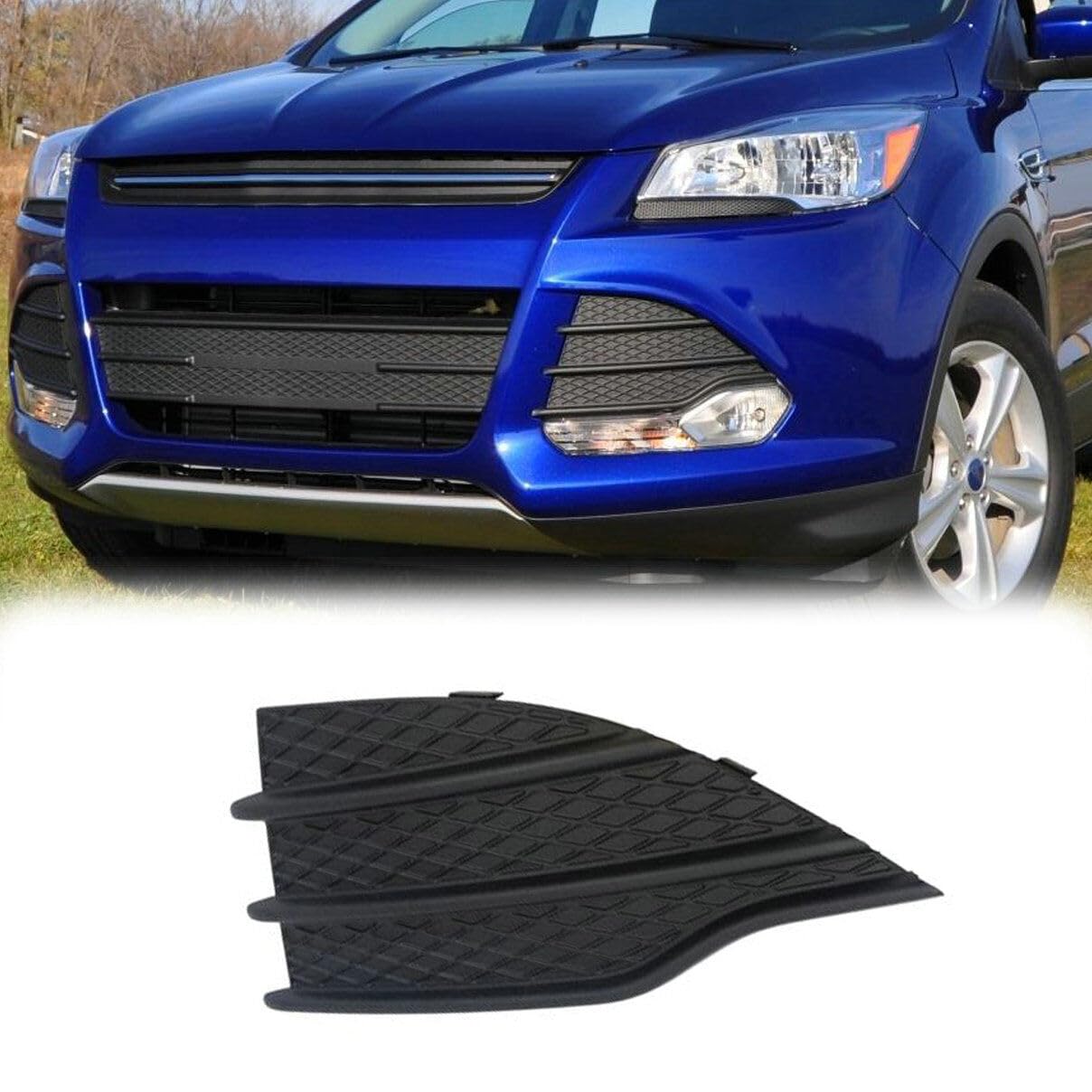 Left & Right Fog Light Bezels For 2016-2018 Chevy Malibu - Black & Chrome Trim Covers Set