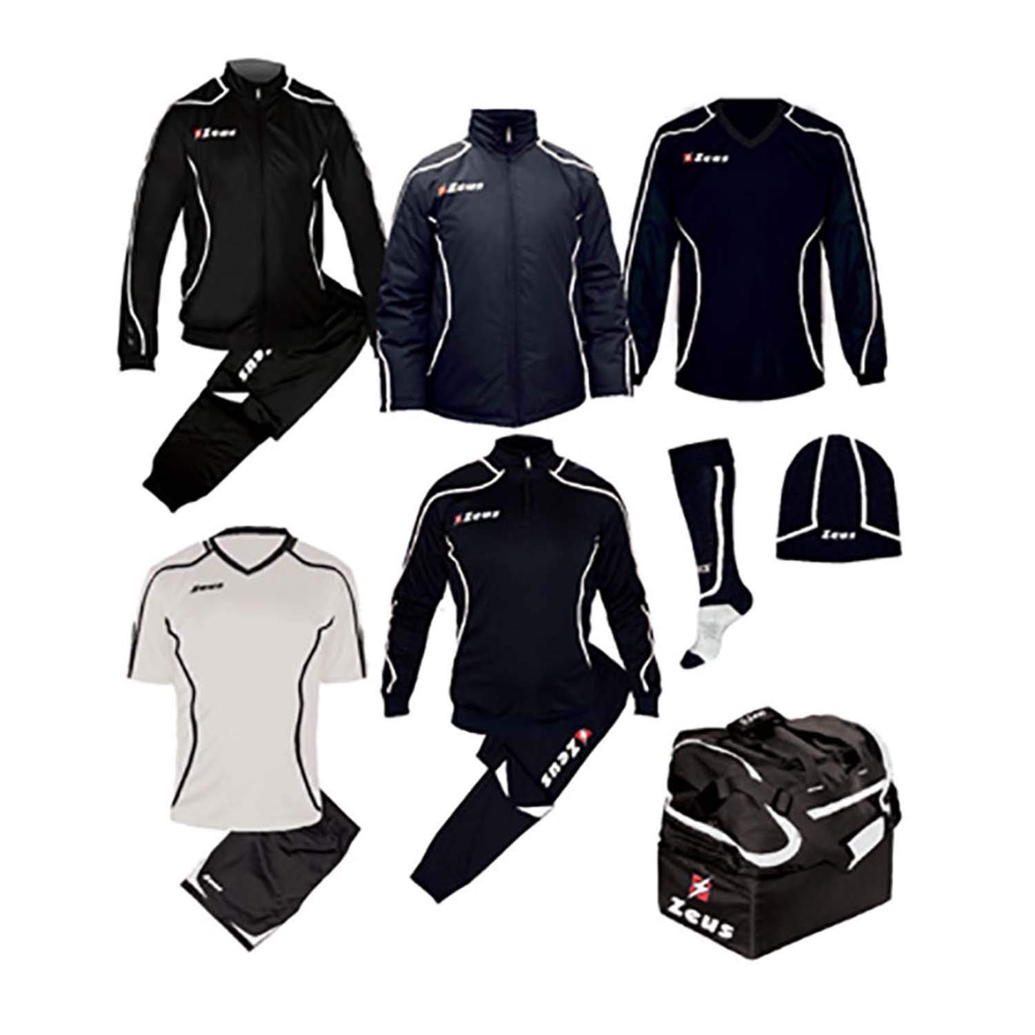 Zeus Marchio Box FAUNO 8 Pezzi - Kit Completo Formato da Tuta Training Tuta Relax Giubbotto Calze ZUCCOTTO Borsone K-Way Kit Calcetto - Home Shop Italia