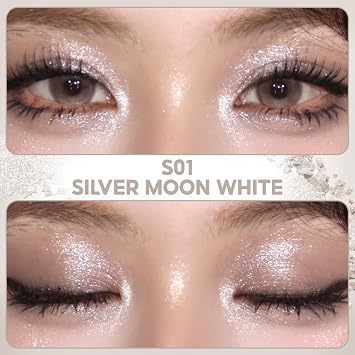COLORKEY Stardust Diamond Mono Eyeshadow, High-Pigment Single Eye Shadow with Diamond Sparkle, Long-Lasting, Waterproof, Smudge-Proof, Multi-Dimensional Shine, Enhances Eye Contour (S01)