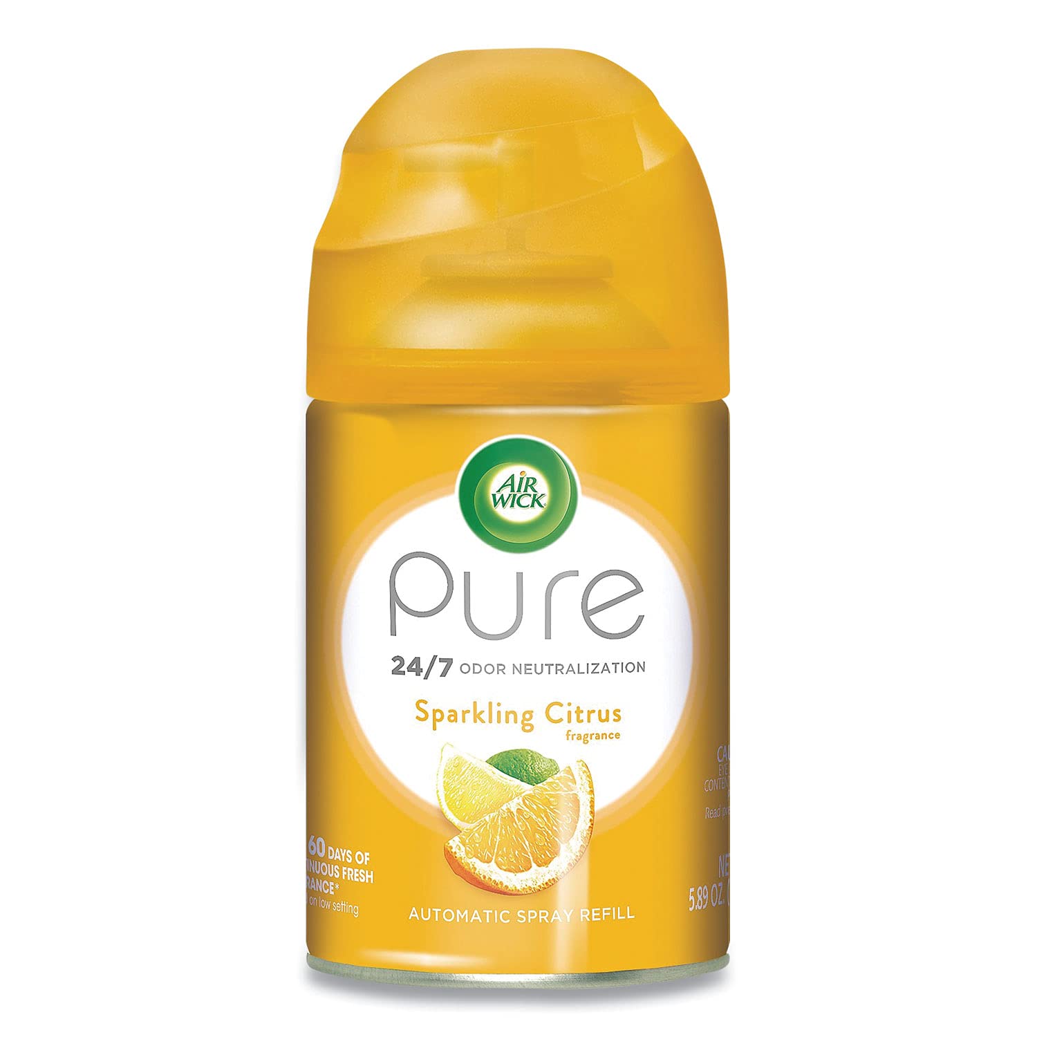 Air Wick Pure Freshmatic Refill Automatic Spray, Sparkling Citrus, Air Freshener, Essential Oil, Odor Neutralization, 5.89 Ounce, Packaging May Vary