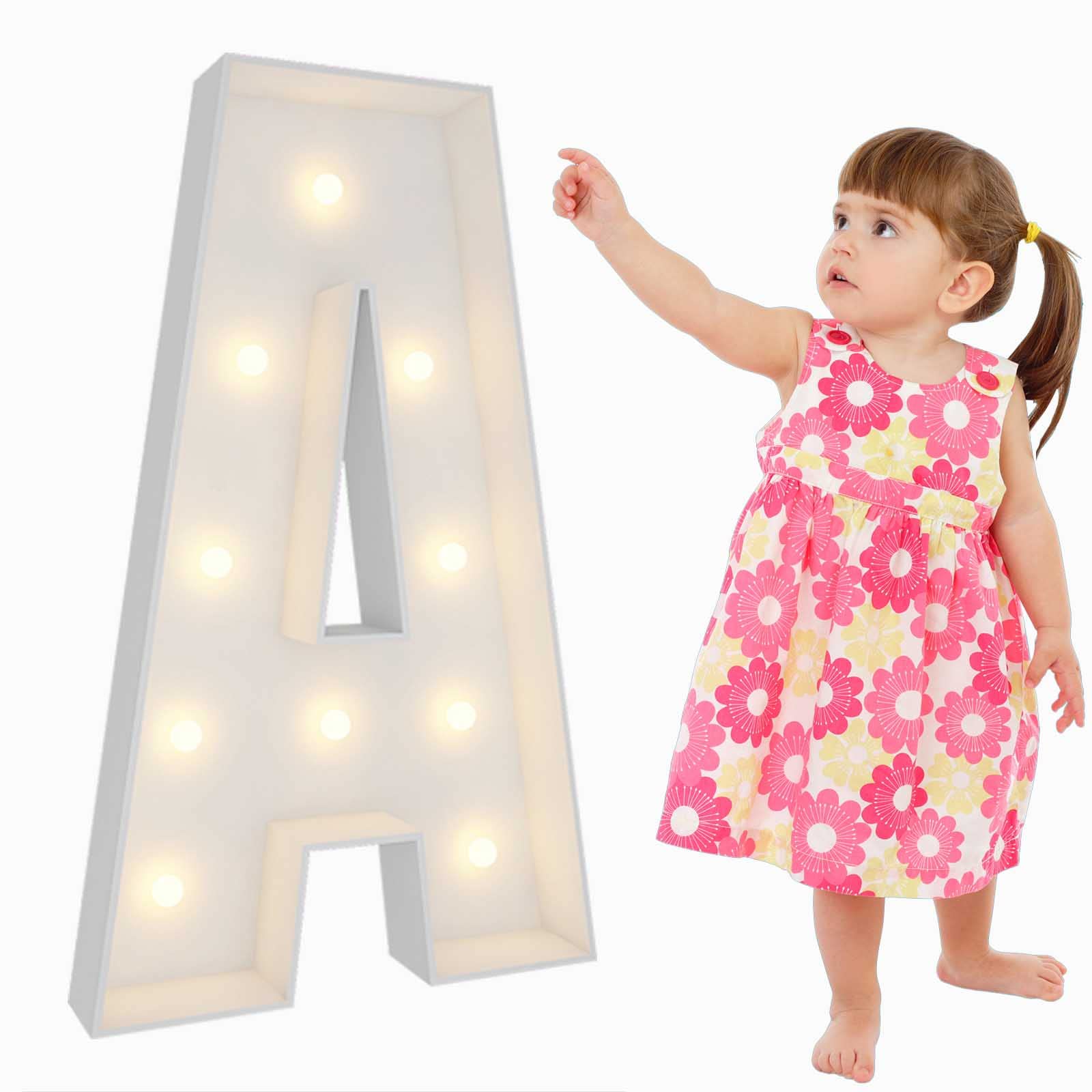 Buy Marquee Light Up Letters, 3FT Marquee Letters A, Mosaic Letters for Balloons, Mosaic Balloon