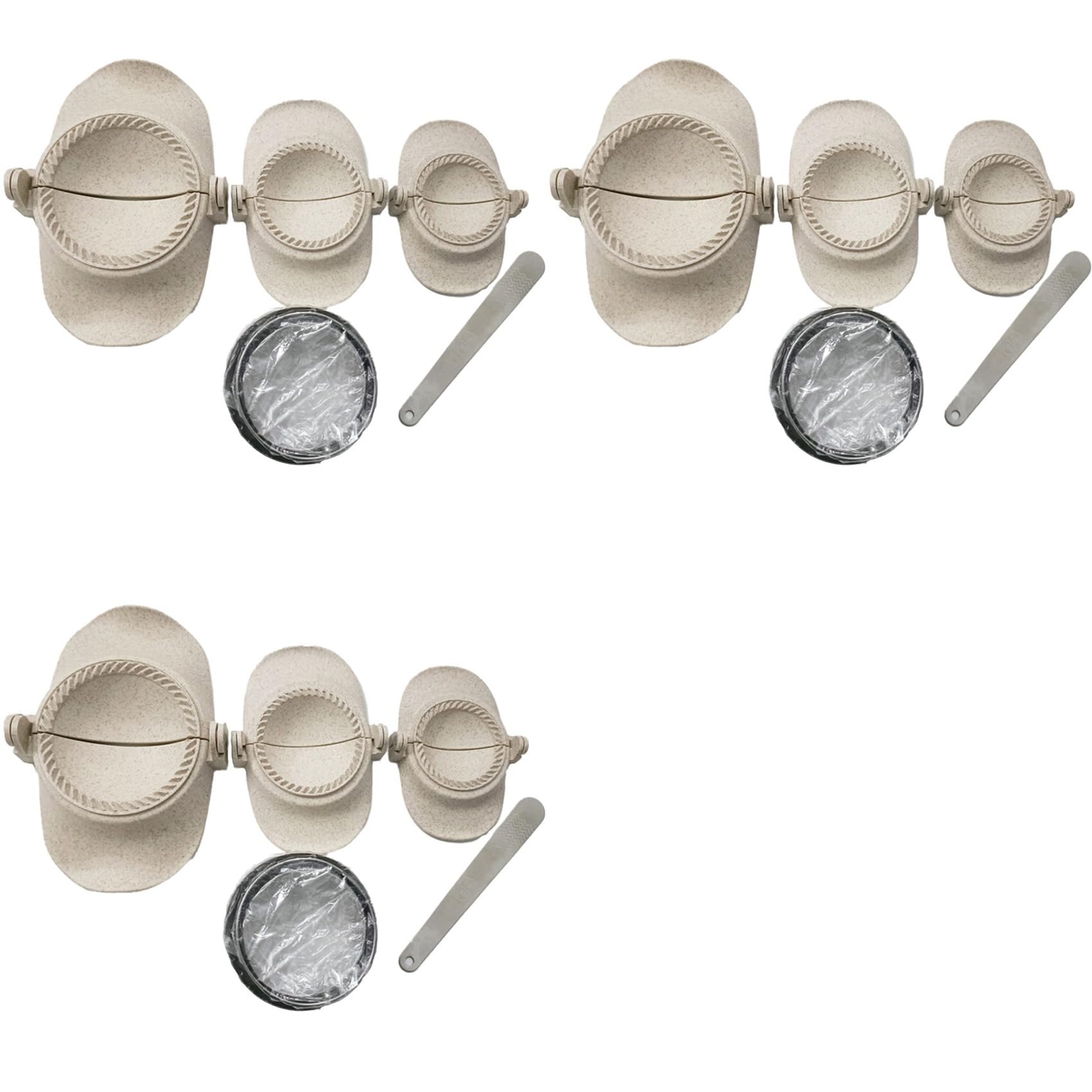 Aundhegrtt 9X Dumpling Maker, Empanadas Press Mold Maker Set with Dough Cutter and Stuffing Spoon, Empanada Molds