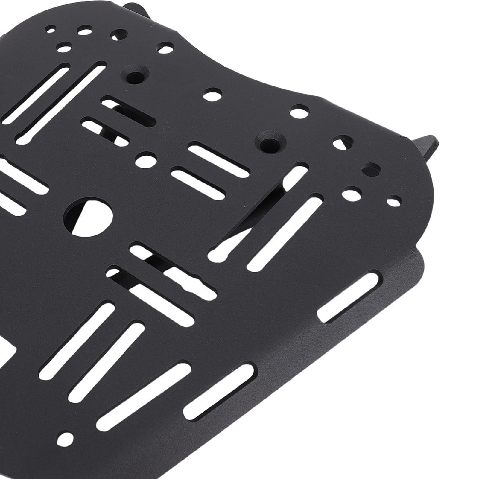 Yctze Caja Placa Base Soporte de Motocicleta Rejilla de Equipaje de Montaje en de Acero de Acero Desmontable de Carbono Inferior para Zontes 368g 501g con Acabado Negro