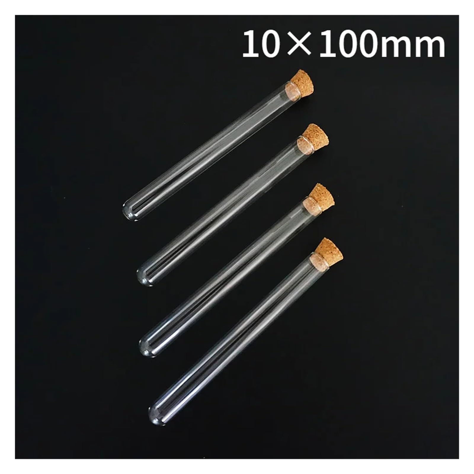 MENGKE 48 Teile/los 10x 100mm Klarglas Rundboden Reagenzgläser Mit Korken For Arten Von Labs/schulen Glaswaren