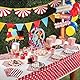 100 Stück rot und weiß gestreifte Servietten Karneval Zirkus Party Servietten Karneval Papierserviette für Karneval Zirkus Party Kindergeburtstag Babyparty