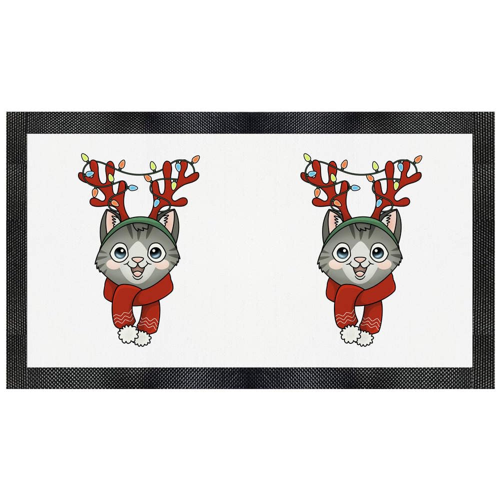 Azeeda 'Christmas Cat' Pet Feeding Mat (PM00009696)